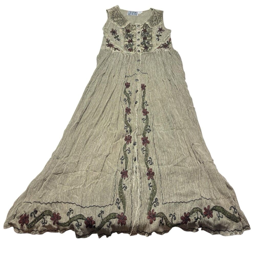 Fairy Maxi Dress embroidered Boho Artisan Festival